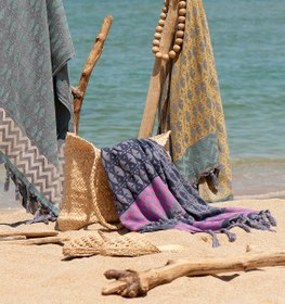 Resim Lacivert 'Adinkra' Peştemal 