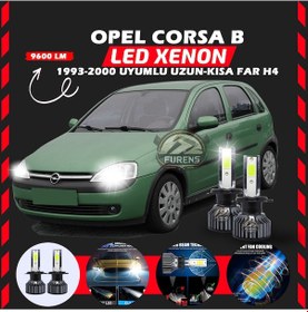 Resim Opel Corsa B 1993-2000 Uzun - Kısa Uyumlu Şimşek Etkili Led Xenon Pro Series H4 