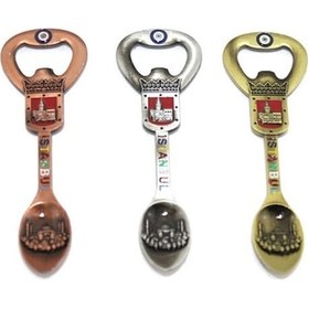 Resim Büro Ev Ofis Dekoru İçin İstanbul Hediyesi Kaşık Tip Metal Açacaklı Magnet 