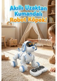 Resim Akıllı Robot Köpek - Uzaktan Kumandalı, Dokunmatik, Programlanabilir, Dans Eden Eğitici Oyuncak Çok Renkli 