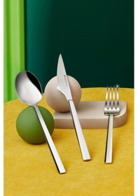 Resim Karaca 316 Premium Halley Platin 12 Kişilik 84 Parça Çatal Kaşık Bıçak Takımı 