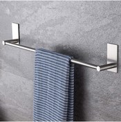 Resim DELTAHOME Paslanmaz Çelik Yapışkanlı Havluluk 50cm Anında Kolay Montaj Vida Yok! 