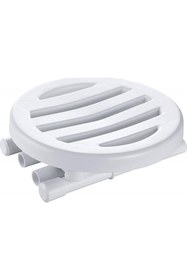 Resim Geseus Çelik Ayna Yuvarlak Banyo Taburesi Çok Amaçlı Tabure Beyaz 123 