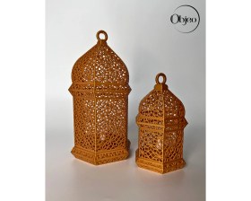 Resim Özbience Renkli LED Mumlu Ramazan Feneri Seti, Dekoratif Işıklı Ev Süsü 