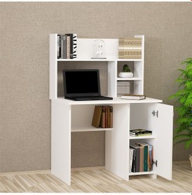 Resim Kalenderdekor1 Kalender Dekor Lucas 90 Cm Çalışma Masası Lc01 Beyaz 