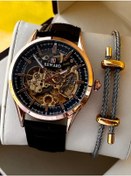 Resim Reward İtalyan Bileklik Hediyeli Deri Kordon Otomatik Mekanizma 5 Atm Erkek Kol Saati W.142270.1 Rose Gold 