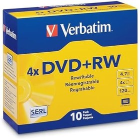 Resim Verbatim Markalı Yüzeyli DVD+RW 4,7 GB 4X - 10 pk Mücevher Kutusu - 94839 
