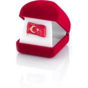 Resim Taç Promosyon Altın Kaplama Mineli, Türk Bayrak Rozet 