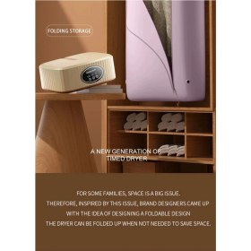 Resim Katlanır Çamaşır Kurutma Makinesi-Pembe 