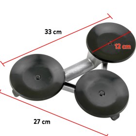 Resim 3'lü Alüminyum Vakumlu Cam Vantuzu Cam Fayans Ahşap Metal Taşıma Kaporta Göçük Düzeltme Aparatı Üçlü 