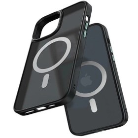 Resim Mcdodo İphone 13 Uyumlu Siyah Mat Magsafe Kılıf PC-2677 