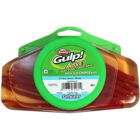 Resim Berkley Gulp Sandworm Nereis 15 cm Kavanoz Bloody Red 