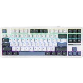 Resim Aula F87 Mekanik Rgb Tkl Gray Switch Kablosuz Makrolu Hot Swap Klavye 