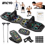 Resim MACYO Ultimate Push-Up Tahtası ve 2 Direnç Bandı - Çok Fonksiyonlu Ev & Spor Salonu Antrenman Ekipmanı, Göğüs Kası Eğitmeni, Güç Antrenmanı Yardımcısı, Push-Up Tahtası, MACYO 