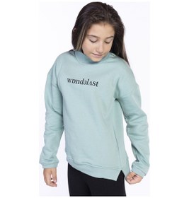 Resim Toontoy Kız Çocuk Balıkçı Yaka Sweatshirt Yeşil 