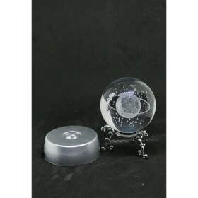 Resim Mobgift Standlı ve Işıklı Kristal Satürn Kızlı Cam Küre 