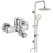 Resim Eca Luna Banyo Bataryası+t-may Banyo Ayvacık Elips Tepe Duş Takım Krom 