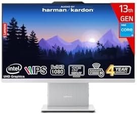 Resim LENOVO i5 13420H 24GB DDR5 1TB SSD FreeDos 27 IPS FHD F0HM0045TR-241 Beyaz All In One Bilgisayar 