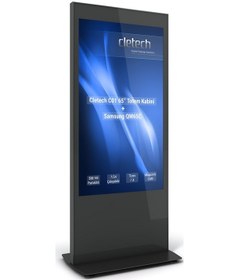 Resim Cletech C01 65" Totem Kabini + Samsung QM65C 65" Signage Monitör 