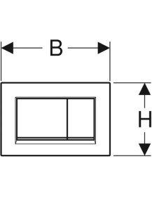 Resim Geberit SIGMA30 Kumanda Paneli, Çift Basmalı, Siyah - Temizliği Kolay Kaplama - 115.883.DW.1 
