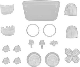 Resim Yedek Tam Düğme L2 R2 Tetik Düğmeleri Ps5 Denetleyicisi Için Tamir Kiti, L2 R2 Gamepad Düğmeleri, Oyun Denetleyicisi Düğmeleri Değiştirmek Için (Şeffaf Beyaz) 