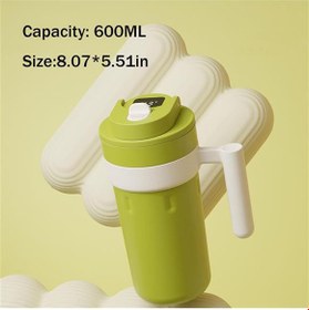 Resim Vagonlife VGN2009 600ml LED Sıcaklık Göstergeli Yeşil Çelik Termos 