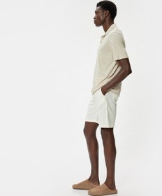 Resim Koton Bermuda Şort Chino Cepli Paça Detaylı Keten Karışımlı Ekru 4sam40070hw Ekru 
