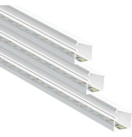 Resim YTE 13 X12,5 mm Şeffaf Kapaklı Yapışkan Bantlı Kablo Kanalı 1mt LED İçin Aksesuar 