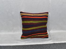 Resim Zehra Abla Halı Yeni El Dokuma Dekoratif Kilim Kırlent Yastık Kılıfı 6518 Çok Renkli 