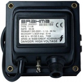 Resim BRAHMA T11/M Sargılı Ateşleme Transformatörü 15093001 220-230V 1.1A 50Hz 1 x 9000V 20mA 33% (SACLI) 