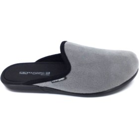 Resim Ceyo Pıerro-3 Grı Sıcak Kumaş Comfort Rahat Erkek Ev Terliği 