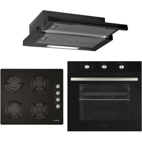 Resim Alveus Black Style 614 3'lü Siyah Ankastre Set (F5 Ecr - Gls 640 - Mfa 614) 