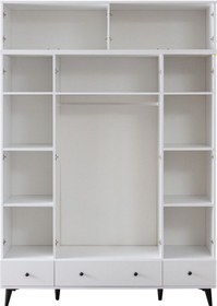 Resim Gardırop, Bianca 4 Kapaklı Aynalı Dolap Ve Yüklük 