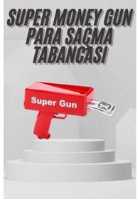Resim Para Dolar Saçma Para Atma Tabancası Otomatik Kırmızı Oyuncak 