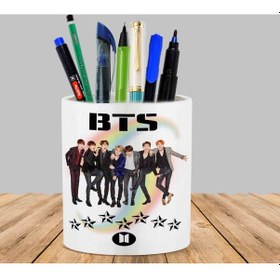 Resim Bts Karakterler Kaktüs Sukulent Saksı Kalemlik 