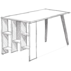 Resim Lagomood Vito Çalışma Masası Antrasit & Ceviz 