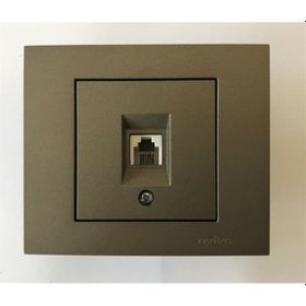 Resim Ovivo Grano Antrasit Nummeris Telefon Prizi Çerçeveli 