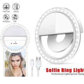 Resim Microcase Selfie Led Mandallı Üniversal Ring Halka Flash Işık Light Al2608 