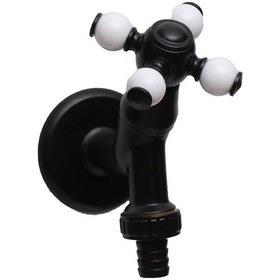 Resim Fkn Siyah Taşlı Koç Çamaşır Musluk Siyah 