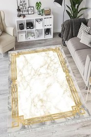 Resim Stone Cotton Şönil Kaymaz Tabanlı Yıkanabilir Antibakteriyel Dijital Baskı Halı Yolluk, ST-1085A-CTN-50X80 