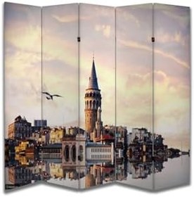 Resim Şehir Temalı Özel Tasarım Paravan Room Divider PRV1269, 180 x 180 
