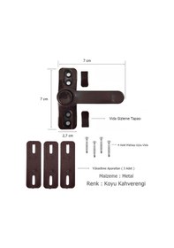 Resim Pvc Pimapen Pencere Emniyet Çocuk Kilidi Düğmeli Koyu Kahverengi 
