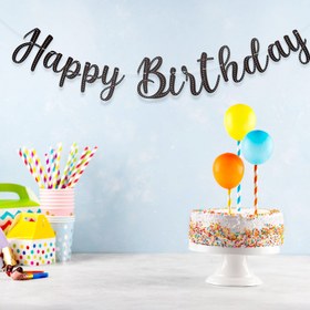 Resim Yol Şekilli Happy Birthday Banner 