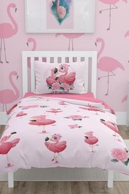 Resim MONOHOME Flamingo Çocuk Nevresim Takımı 3D Pamuk Saten 160x220, monohome1887 