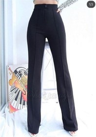 Resim Nevege Butik Nevege Likralı Siyah Palazzo Pantolon Siyah 