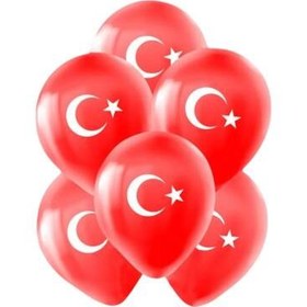 Resim Gemar Türk Bayrağı Baskılı Balon 100'lü 