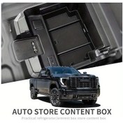 Resim Hightower Siyah Merkezi Konsol Depolama Kutusu Chevrolet Silverado Gmc Sierra 1500 2500 3500hd 