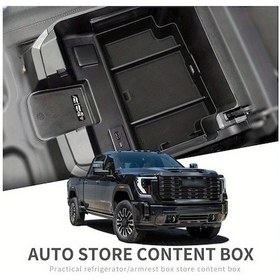 Resim Hightower Siyah Merkezi Konsol Depolama Kutusu Chevrolet Silverado Gmc Sierra 1500 2500 3500hd 