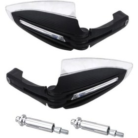Resim Motosiklet Led Elcik Rüzgar Koruma Mafsallı Üniversal Motor Led Elcik 