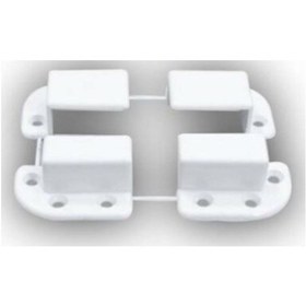 Resim Pvc Aksesuar Sabit Menteşeli Sineklik Profili Pabuç 17x25 Sineklik Tak-çıkar 1 Takım 4 Adet 